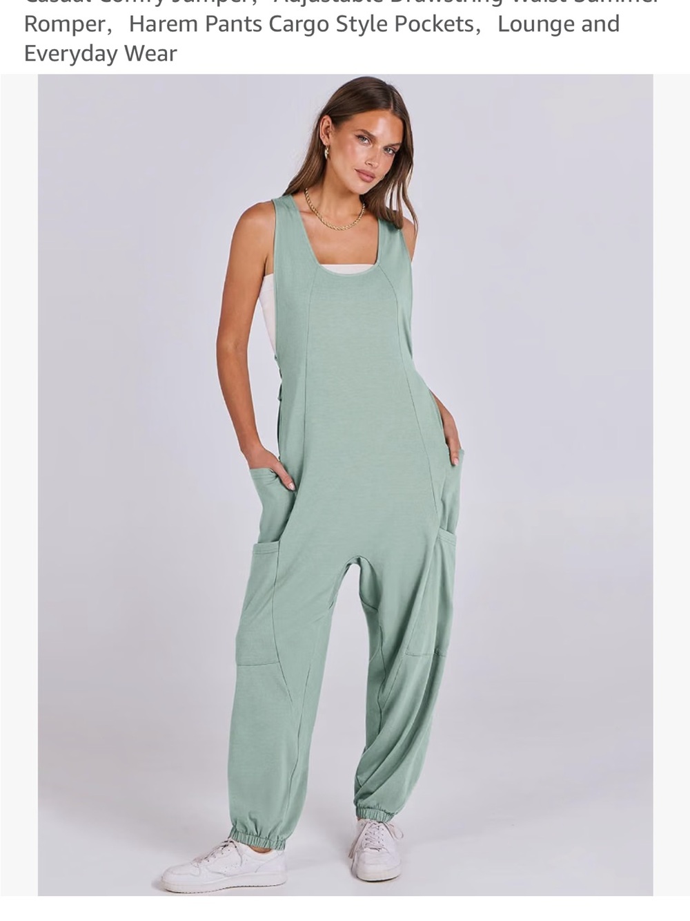 Relaxed Sage Green Women's Utility Jumpsuit onesie NWOT